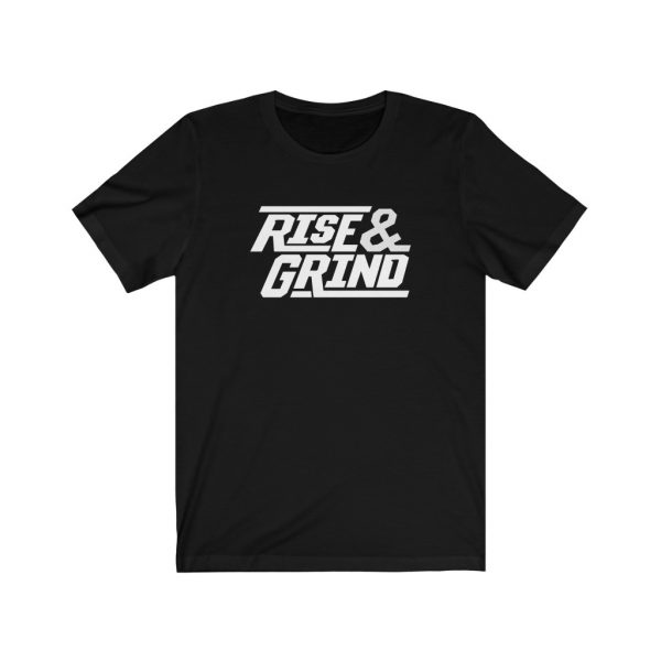 Flat lay of Rise & Grind T-Shirt in Black