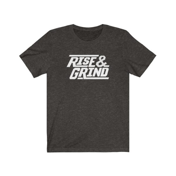 Flat lay of Rise & Grind T-Shirt in Black Heather